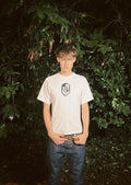 classic white and black tee