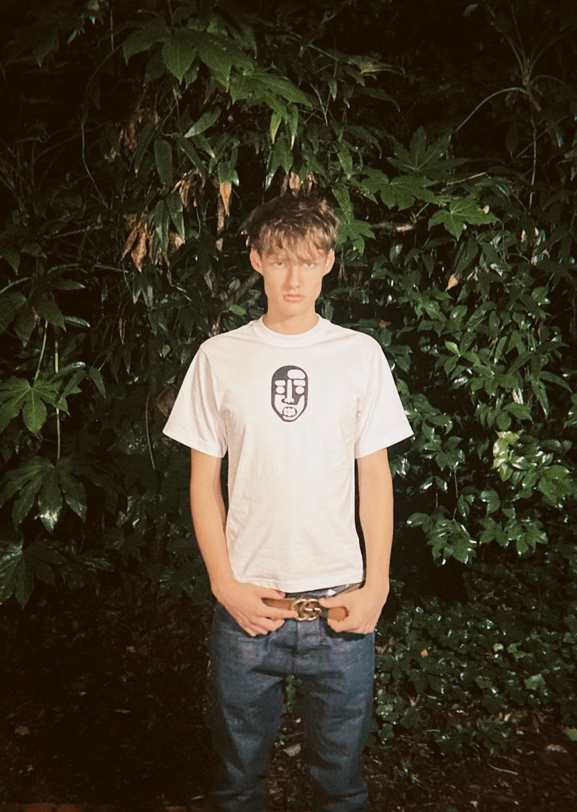classic white and black tee
